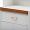 Baxton Studio Laurana Modern White and Cherry Finished Kitchen Cabinet and Hutch 147-8317 - alternate 5